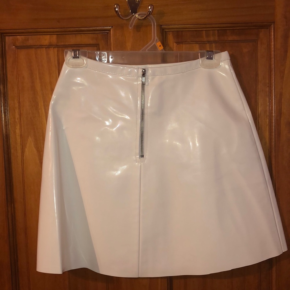 white pvc high waist American Apparel skirt